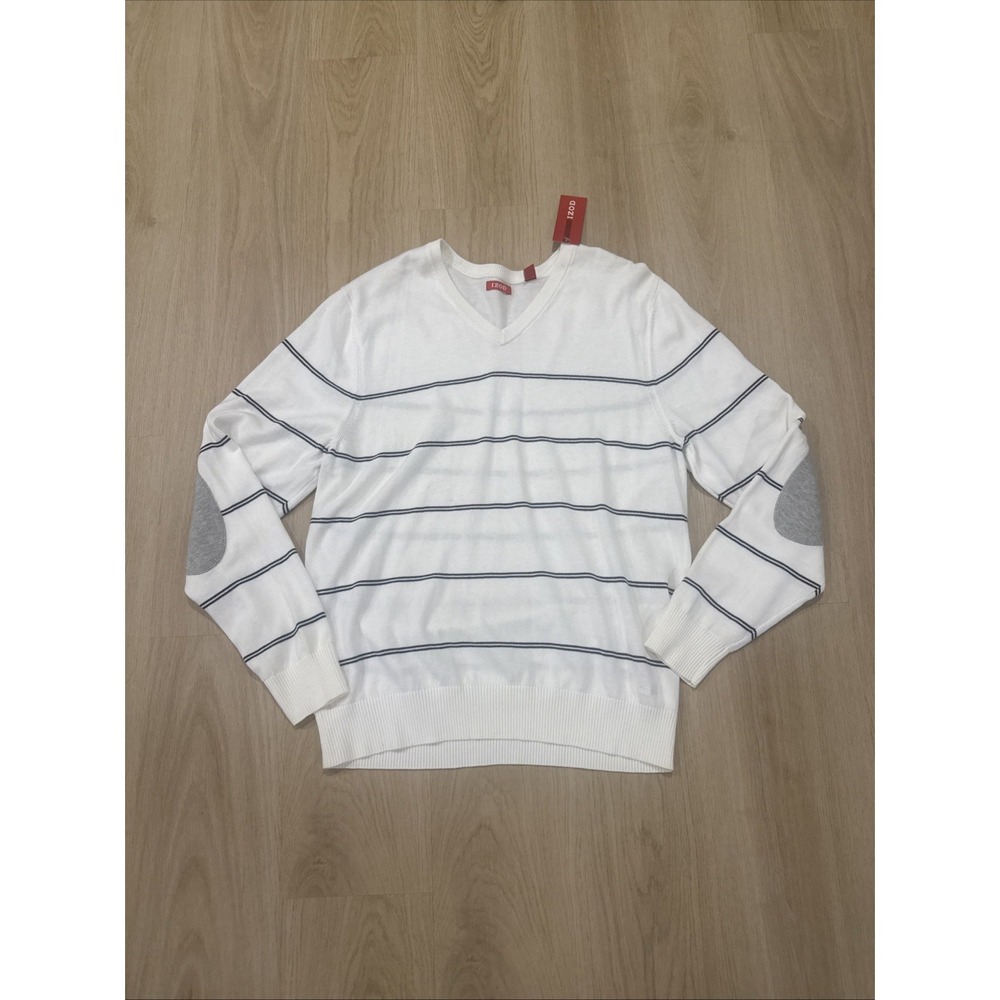 IZOD Men's Medium V-Neck Long Sleeve Lightweight Sweater NWT